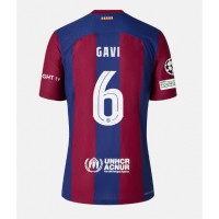 Barcelona Paez Gavi #6 Replika Hemmatröja 2023-24 Kortärmad